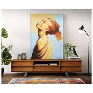 Gemälde Young Woman Mehrfarbig 120x170 cm Acryl auf Leinwand