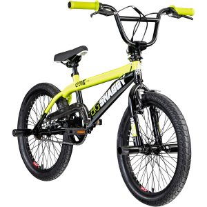 deTox Big Shaggy Spoked BMX 20 Zoll Fahrrad ab 145 cm mit 4 Pegs 360° Rotor unisex Jugendliche Mädchen Jungen Kinderbmx... schwarz/gelb
