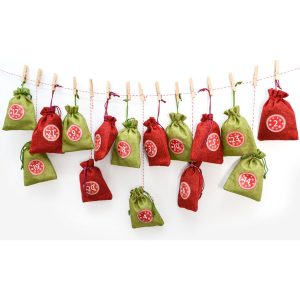 DIY Adventskalender zum Befüllen - 24 Geschenk Säckchen - Komplettes Bastelset