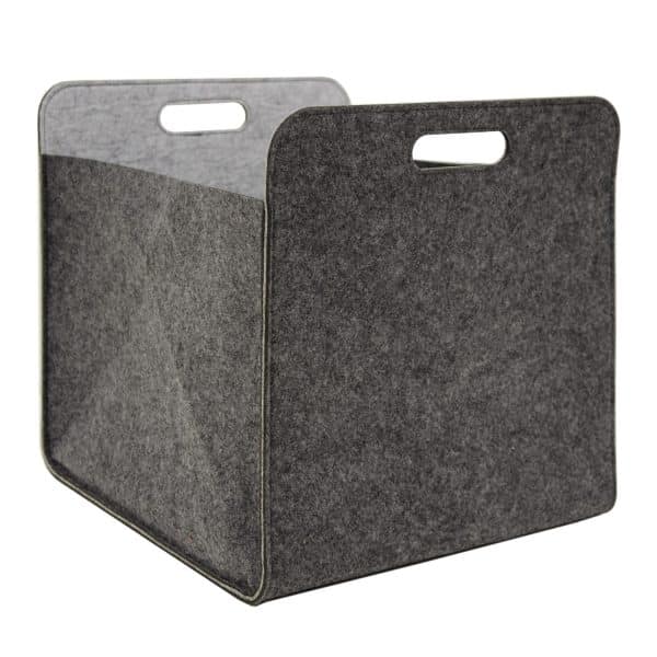 Aufbewahrungsbox 2er Set Cube Filz Grau 33x38x33cm