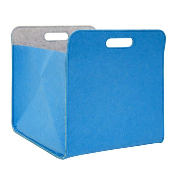 Aufbewahrungsbox 2er Set Cube Filz Blau 33x38x33cm