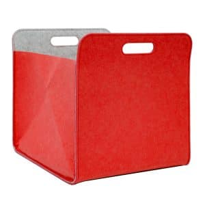 Aufbewahrungsbox 2er Set Cube Filz Rot 33x38x33cm