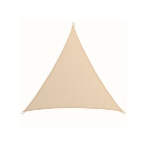 UV Sonnensegel 5x5x5 HDPE Dreieck Sonnenschutz Überdachung Balkon Garten Beige