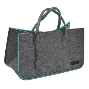 XXL Filztasche 50x25x25cm Filzkorb 25KG Kaminholzkorb Kaminholz-Tasche Shopper