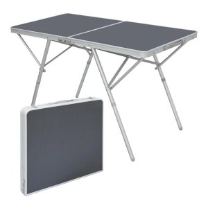 Standfester Aluminium Campingtisch 120x60x70cm Stabiler Klapptisch Alu-Falttisch