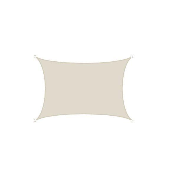 UPF50+ UV Sonnensegel 3x4 Polyester Rechteck Wasserabweisend Garten Balkon Beige