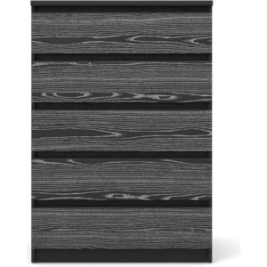 Nada Kommode 5 Schubladen schwarz Esche Sideboard Highboard Schrank Flur Diele