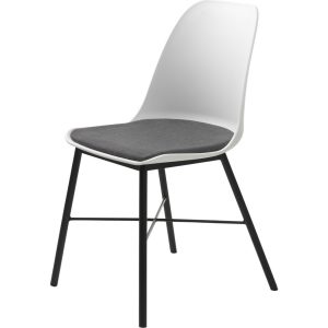 2x Esszimmerstuhl weiss grau Essstuhl Lehnstuhl Küche Stuhl Set Stühle