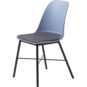 2x Esszimmerstuhl blau grau Essstuhl Lehnstuhl Stuhl Set Stühle Küchenstuhl