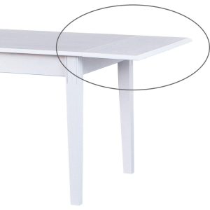 Zusatzplatte für Esstisch Wright Massivholz weiss Esszimmer Küche Tisch