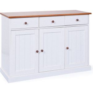 Sideboard Wright Kommode Highboard Wohnzimmer Schrank Massivholz weiss braun