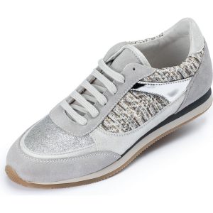 Damen Casual Sneaker Freizeitschuhe  - grau/silber