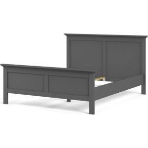 Doppelbett Venedig 160x200 cm matt grau Ehebett Schlafzimmer Bett Bettgestell