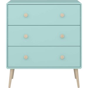 Gry Kommode 3 Schubladen mint Sideboard Schrank Holz Möbel Mehrzweckschrank