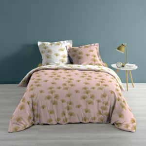 3tlg Wende Bettwäsche 240x220 Baumwolle Bettdecke Übergröße Bett Bezug rosa gold