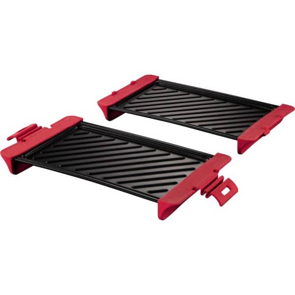 2x Grillplatte f. Mikrowelle Grillrost Grill Grillgitter Bratpfanne Grillpfanne