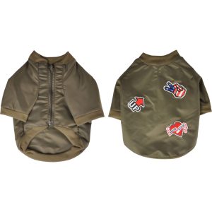 Jacke Hund Bomberjacke Gr. S khaki