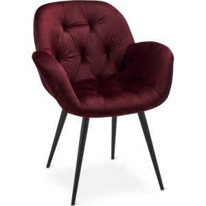 2x Salina Esszimmerstuhl Bordeaux rot Sitzgruppe Stuhl Esszimmer Stühle Set
