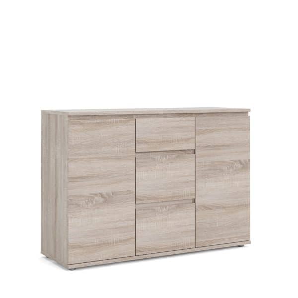 Nora Sideboard Türen 3 Schubladen Trüffel Dekor Kommode Board Schrank Wohnzimmer