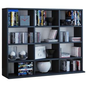 Regal Regalwand Standregal Sammlerregal Aufbewahrung Bücherregal Schrank schwarz