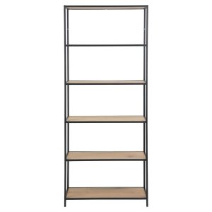 Standregal Regal Aufbewahrung Bücherregal Büroregal Raumteiler Eiche schwarz