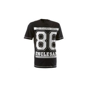 UNCLE SAM T-Shirt Nostalgie   Eroded Print   Aufdruck 86/m /black