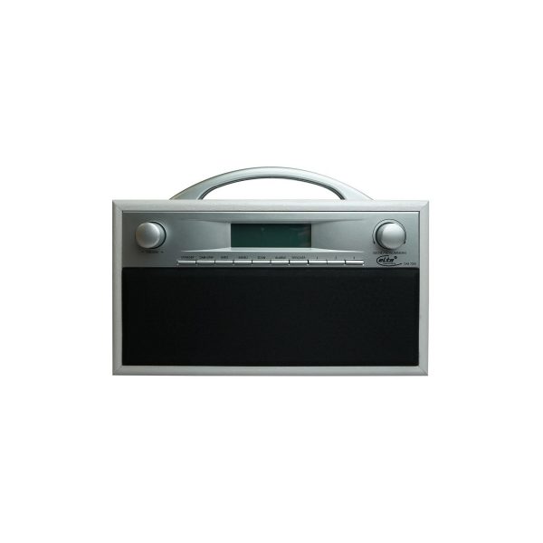 ELTA DAB+ Radio MP3 Wecker LCD-Display Holzgehäuse  Silber/ Grau