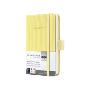 Notizbuch Conceptum Hardcover A7 Smooth Yellow kariert