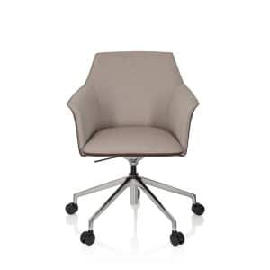 hjh OFFICE Profi Chefsessel AREZZO Kunstleder/Stoff mit Armlehnen