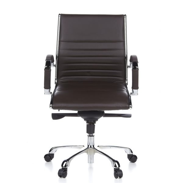 hjh OFFICE Profi Chefsessel PARMA 10 Leder mit Armlehnen Wippmechanik