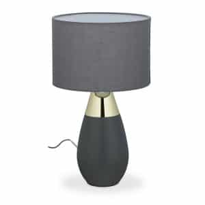 relaxdays Nachttischlampe Touch oval XL