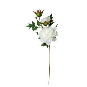 HTI-Living Pfingstrose Weiß 74 cm Kunstblume Flora