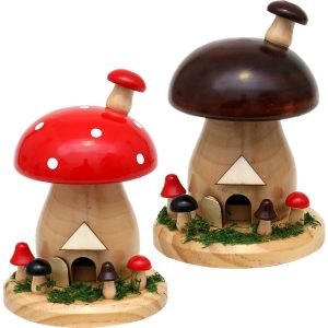 SIGRO Holz Räucherfigur Pilz