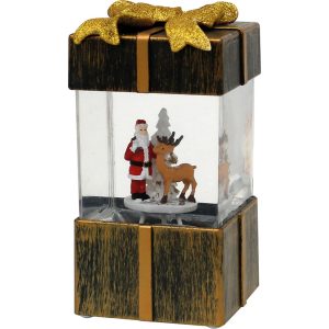 SIGRO LED Geschenkbox mit Weihnachtsmann