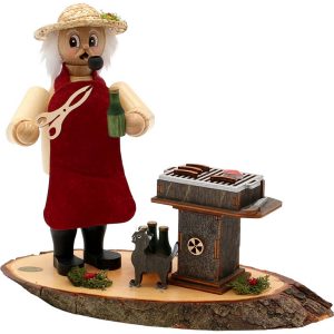 SIGRO Holz Räuchermann Max beim Grillen