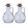 neuetischkultur Glasflasche mit Korken 2er Set für Essig oder Öl