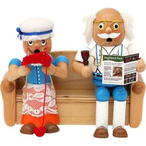 SIGRO Holz Räucherfigur Oma   Opa