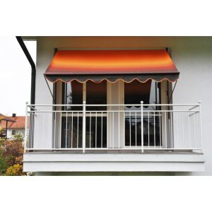 Angerer Klemmmarkise orange/braun 250 cm Balkonmarkise