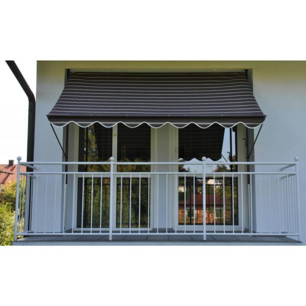 Angerer Klemmmarkise braun/creme 250 cm Markise Balkon Balkonmarkise