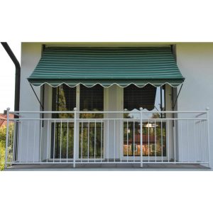 Angerer Klemmmarkise grün/creme 200 cm Balkonmarkise Markise Balkon