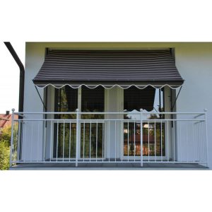 Angerer Klemmmarkise braun/creme 350 cm Balkonmarkise Markise Balkon