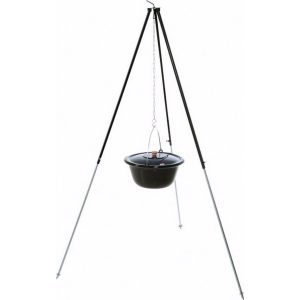 acerto® Gulaschkessel 30L Dreibein-Gestell (180cm) Kochkessel Suppenkessel