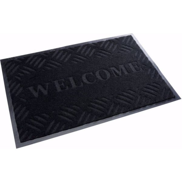 acerto® Schmutzfangmatte WELCOME schwarz 40x60cm