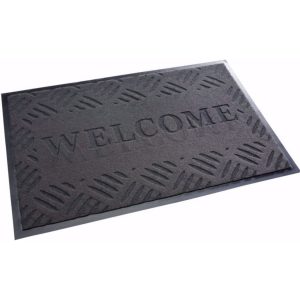 acerto® Schmutzfangmatte WELCOME grau 40x60cm