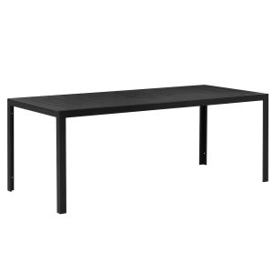 Outsunny Gartentisch mit Aluminium-Rahmen schwarz 190 x 84