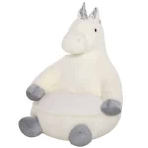 HOMCOM Kindersessel Einhorn weiß 59 x 50 x 68 cm (LxBxH)   Minisessel Polstersessel für Kinder Kindermöbel