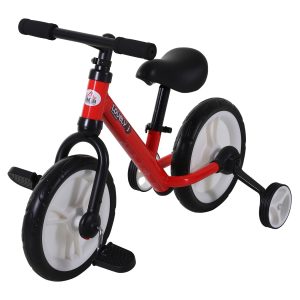 HOMCOM 2-in-1 Kinderfahrrad 85 x 36 x 54 cm (LxBxH)   Laufrad Lauflernrad Kinderrad mit Stützrädern