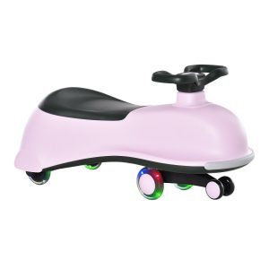 HOMCOM Rutscherauto mit Stauraum und LEDs rosa