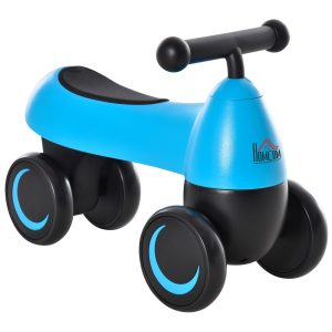 HOMCOM Rutschauto blau und schwarz 54 x 26 x 38 cm (LxBxT)   Kinderfahrzeug Rutschauto Rutschfahrzeug Laufhilfe