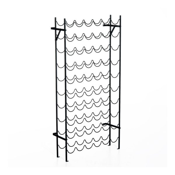 HOMCOM Weinregal mit 10 Fächerebenen schwarz 63 x 20